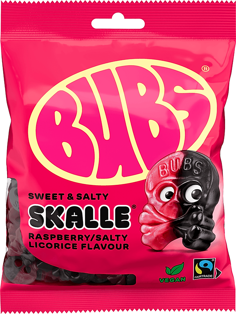 BUBS RASPBERRY SALTY LICORICE 16X90G