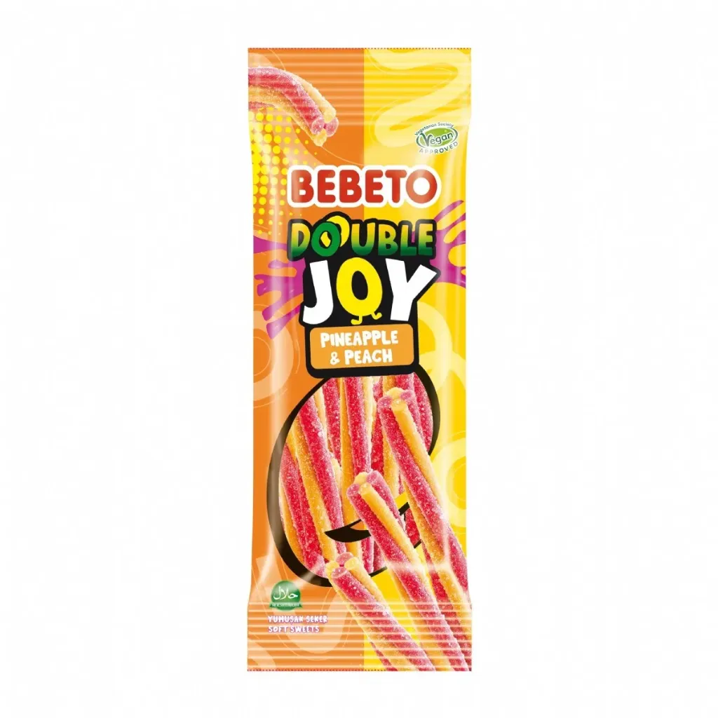 BEBETO DOUBLE JOY PINEAPPLE&PEACH 12X75G