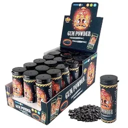 [5310089007209] Zed Candy Gum Powder Sour Bubblegum Tubes (18 Count)