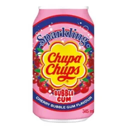 [613201746] Chupa Chups Cherry Bubblegum Can 24x345ml