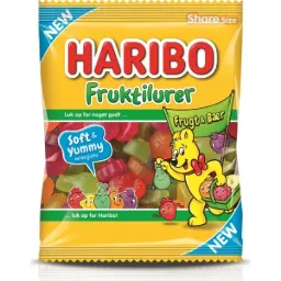 [613201987] Haribo Fruktilurer Frukt & Bär 24x80g