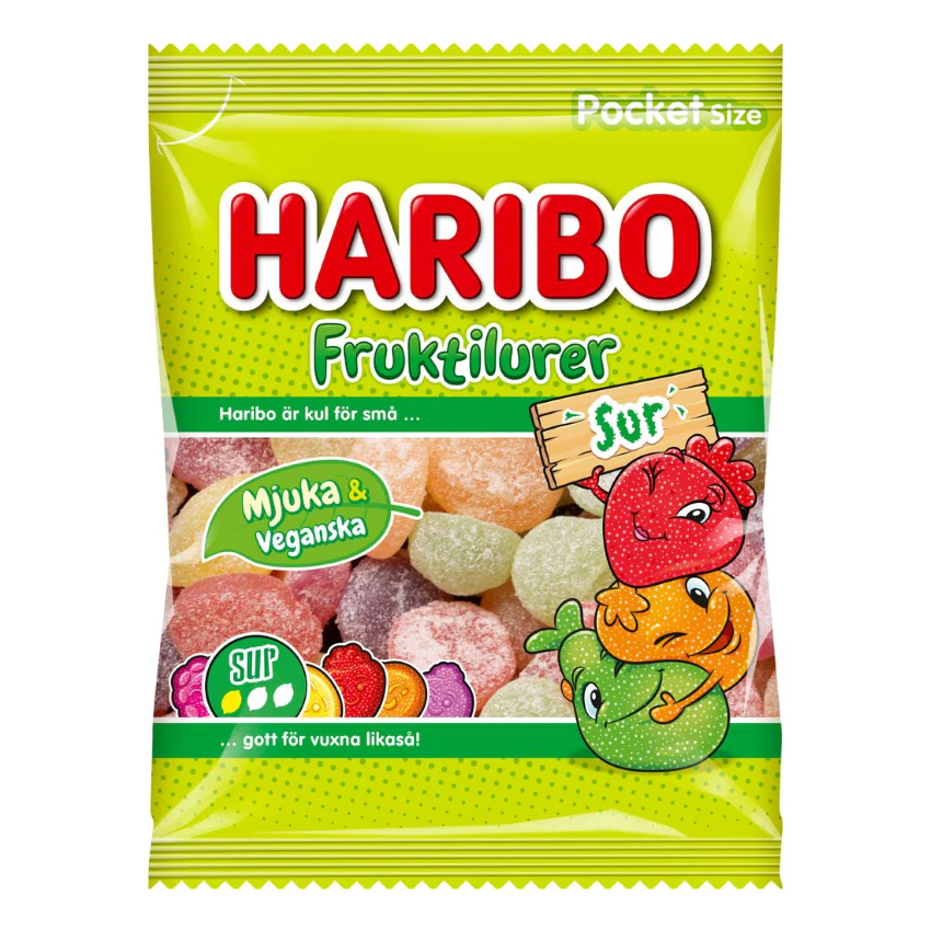 Haribo Fruktilurer Sur 24x75g