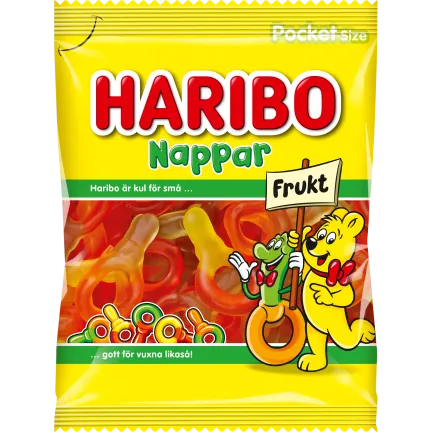 Haribo Nappar Frukt 24x80g