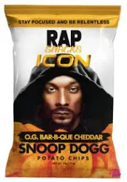 [613202157] Rap Snacks Snopp Dogg BBQ Cheddar Chips 12x71g