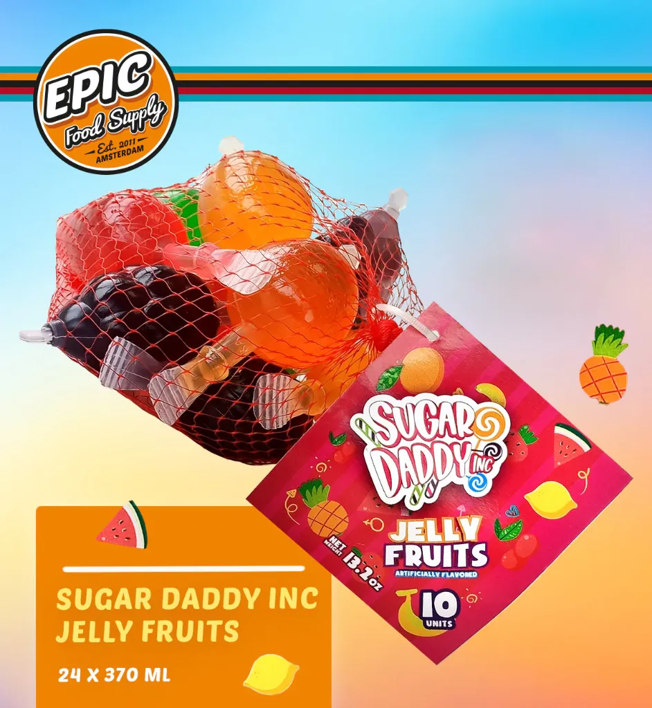 Sugar Daddy Inc Jelly Fruits Bag 24x370ml