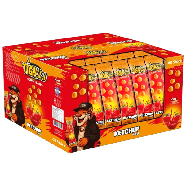 Tigaz Corn Chips - Ketchup 60x20g