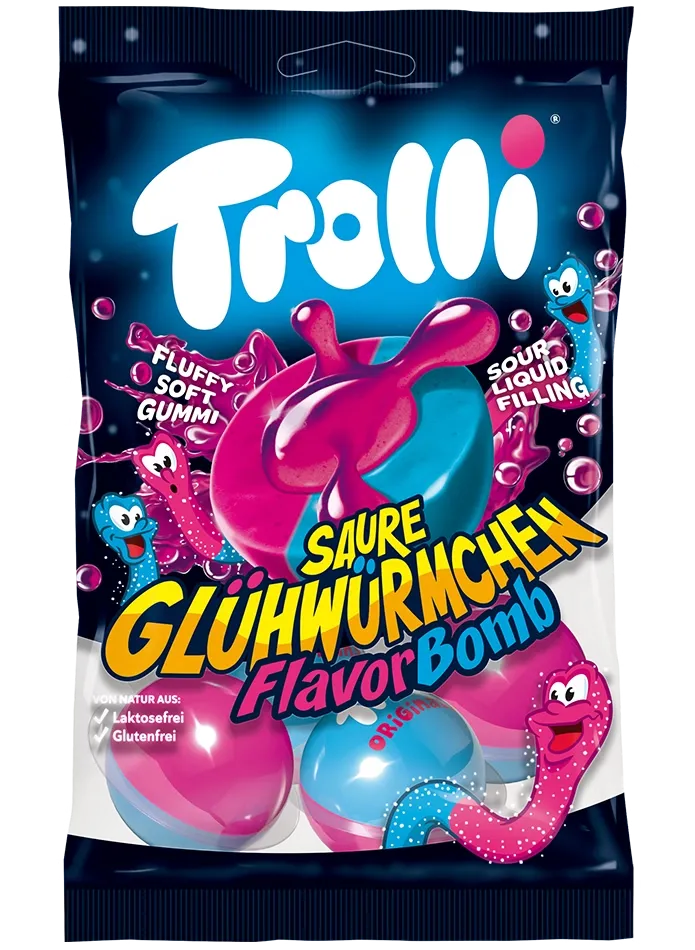 Trolli Flavorbomb Sour Glowworms 21x75g