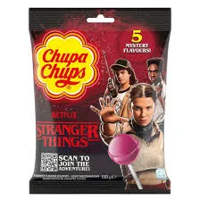 [319093] Chupa Chups Stranger Things Lollipops 5 Flavours Lollipops Bag 120g 1x12