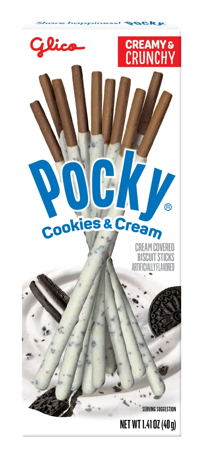 Glico Pocky Cookies & Cream Flavour 40g 1*10