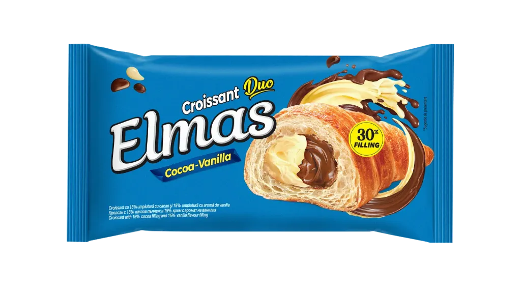 Croissant Elmas Cocoa-Vanilla 60G 1x26