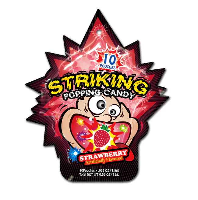 STRIKING Popping candy Strawberry 4x(12x15g)