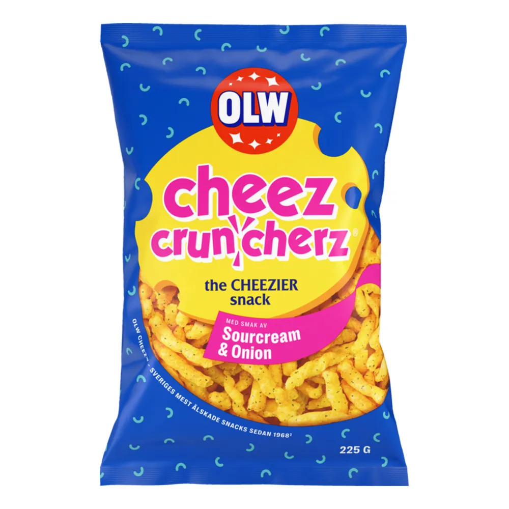 OLW Cheez Cruncherz Sourcream & Onion 21x225g