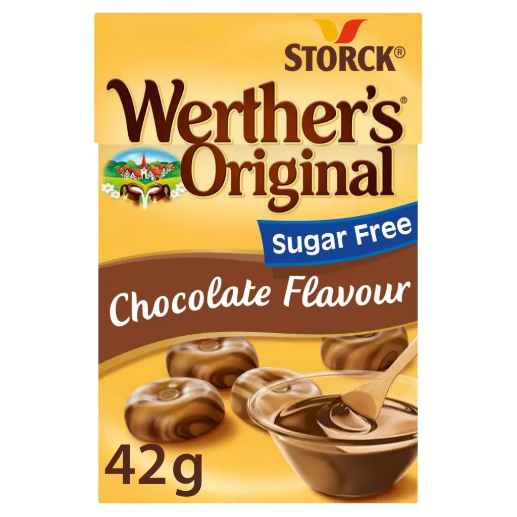 Werther's Original Chocolate Sugar Free 12x42g