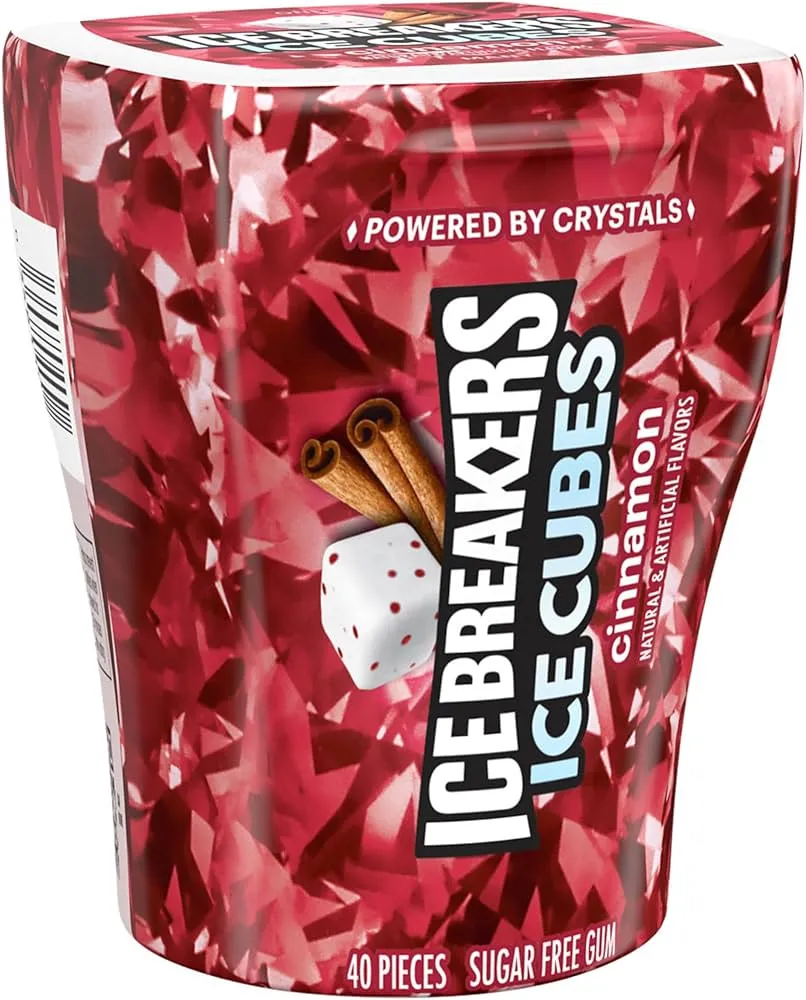 Ice Breakers Ice Cubes cinnamon sugar free gum 92g