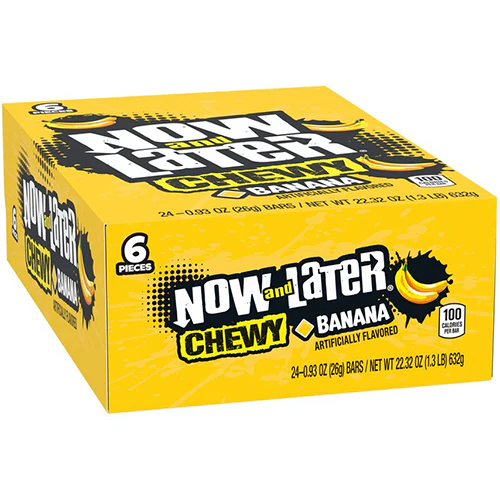 Now And Later Chewy Banana Candy 6pcs