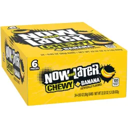 Now And Later Chewy Banana Candy 6pcs