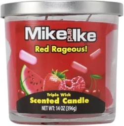 Mike And Ike Red Rageous Scented Triple Wick Candle 14oz