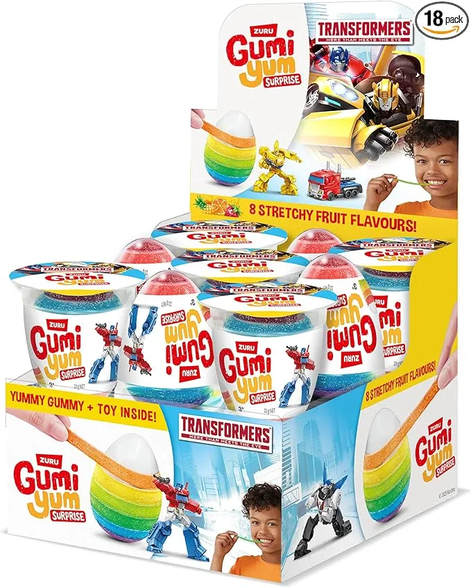 GUMI YUM SURPRISE TRANSFORMERS 26G GUMMY & TOY