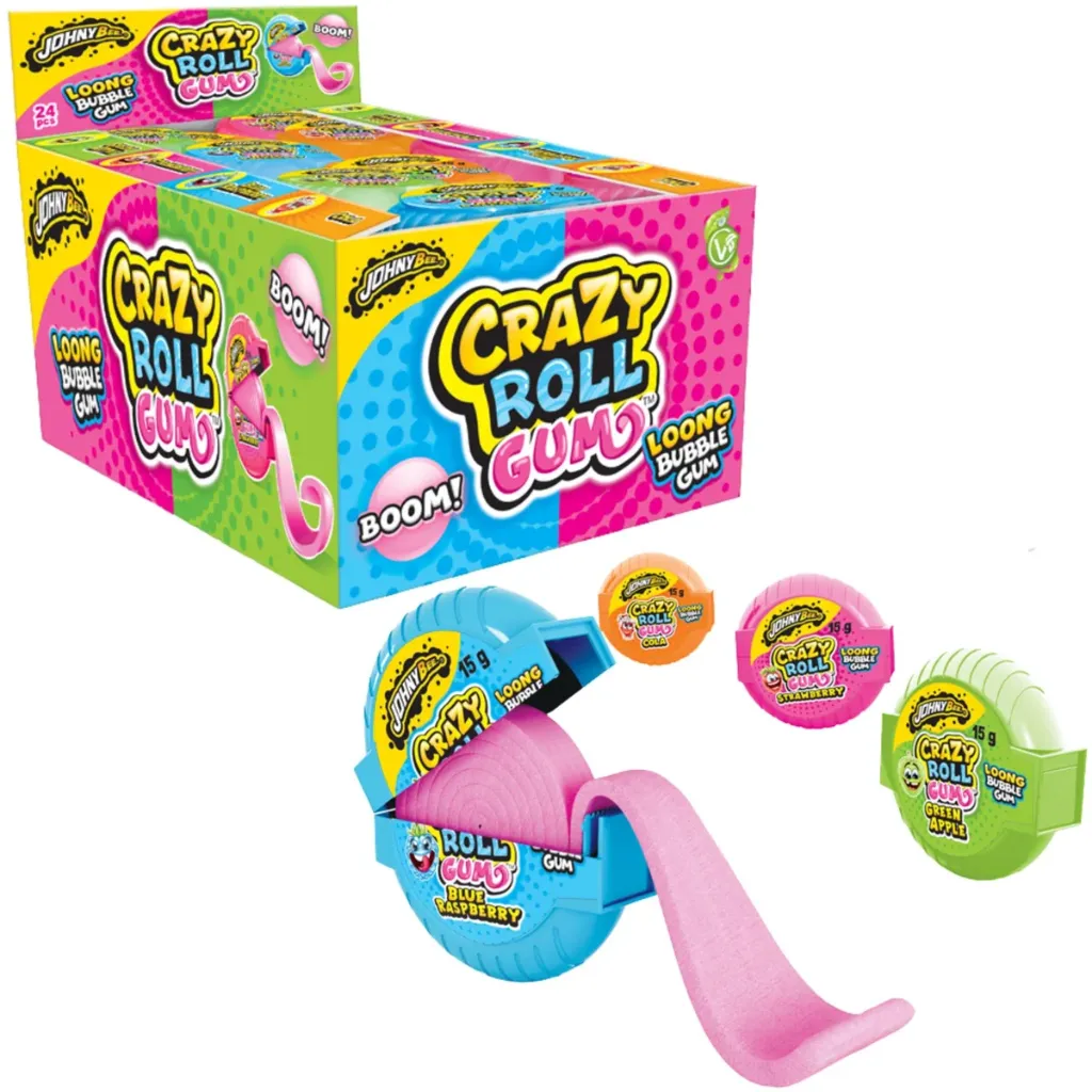 Johny Bee Crazy Roll Bubble Gum - 15g