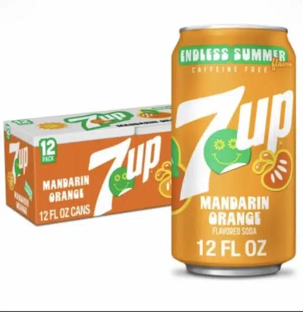 7UP Mandarin Orange Endless Summer Soda 12x355ml