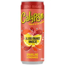 Calypso Blood Orange Breeze Sparkling Lemonade – 12 × 330 ml