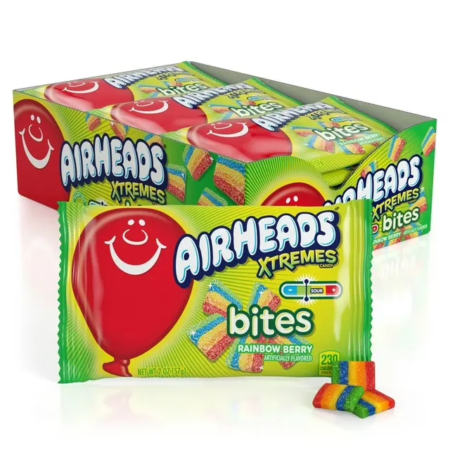 Airheads Extreme Bites Rainbow Berry 18x170g