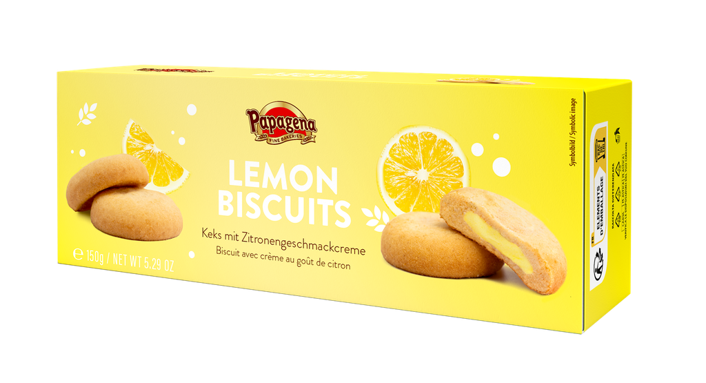 Biscuits with lemon filling 18x150g