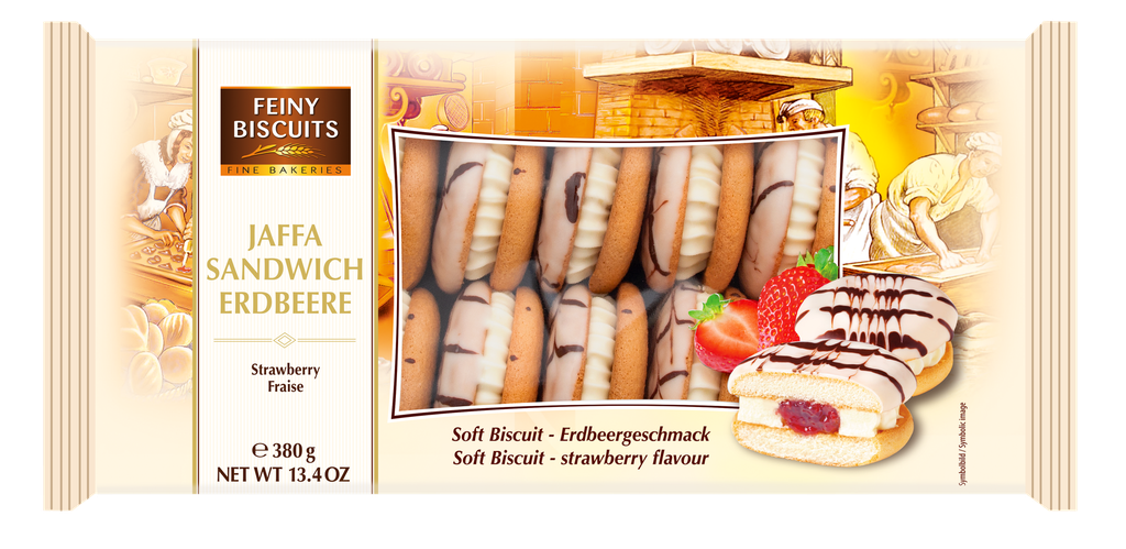 Jaffa sandwich strawberry-cream 9x380g
