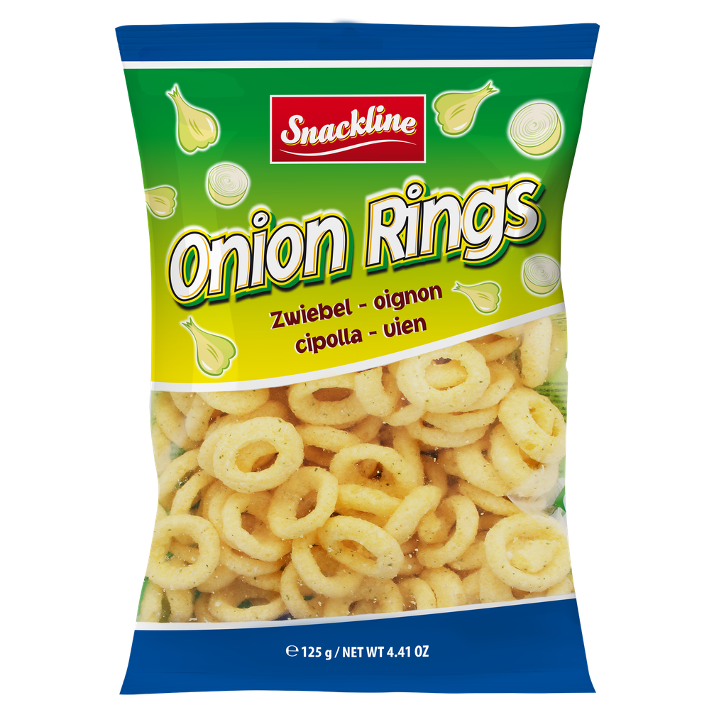 Onion rings corn snack salted 20×125g