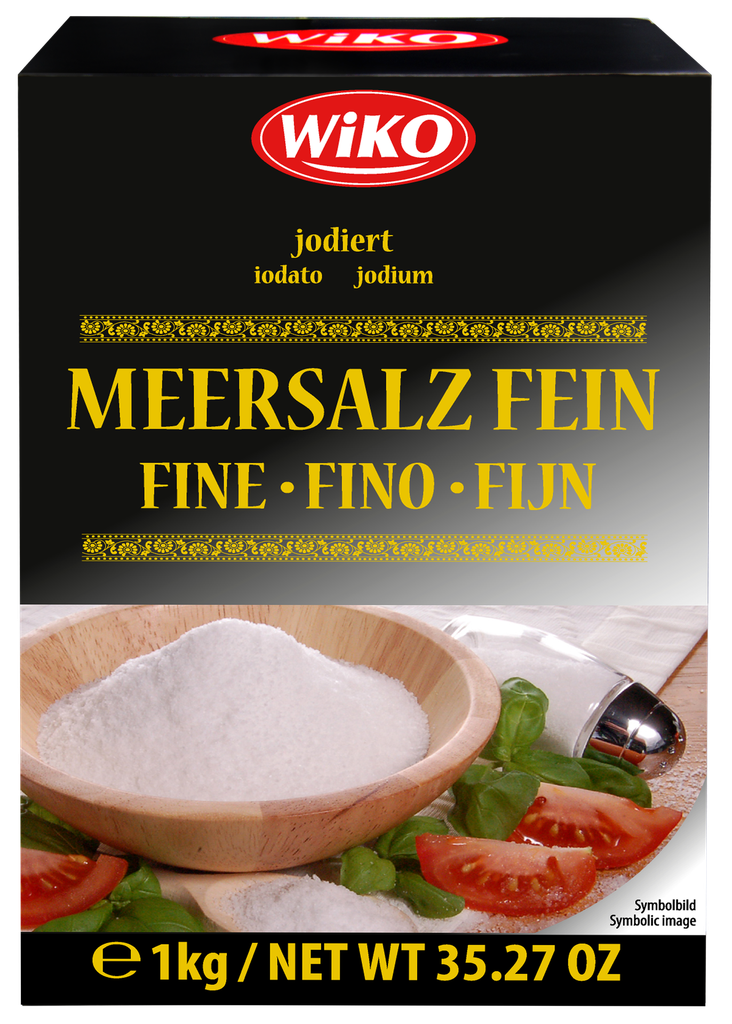 Sea salt fine iodized 12x1kg
