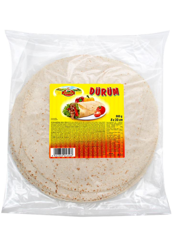 Dürüm wheat flour tortilla 12x800g (8x30cm)