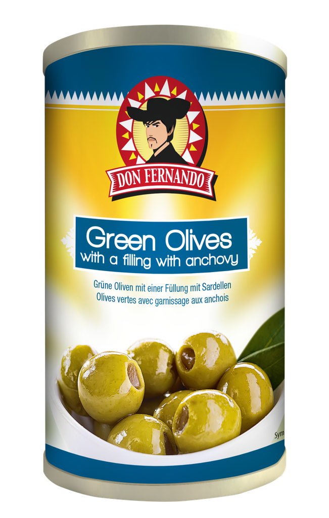 Green olives stuffed with anchovy paste 12x350g