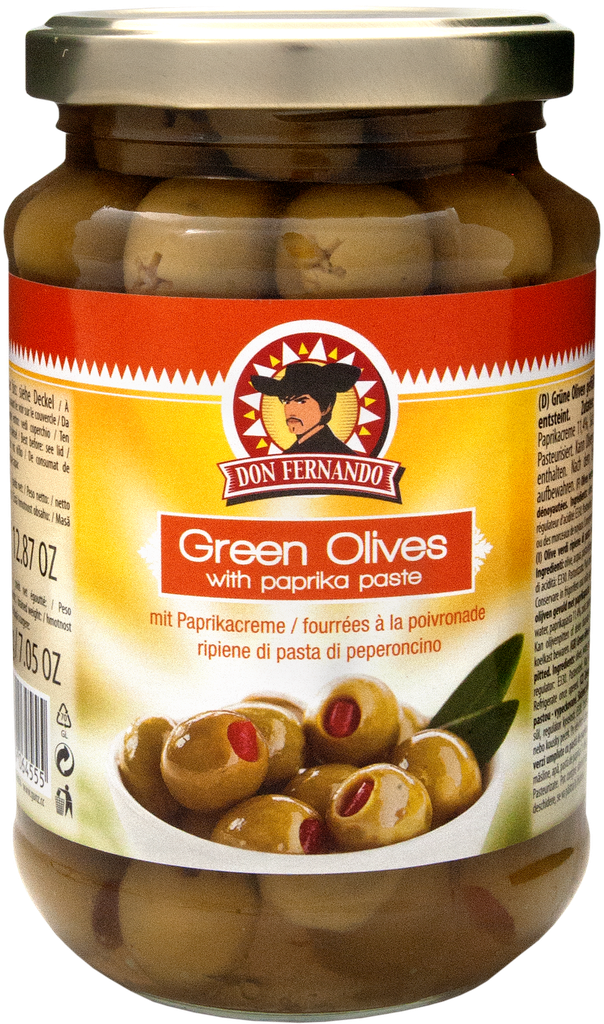 Green olives stuffed with paprika paste 12x350g