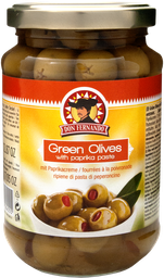 [87390] Green olives stuffed with paprika paste 12x350g