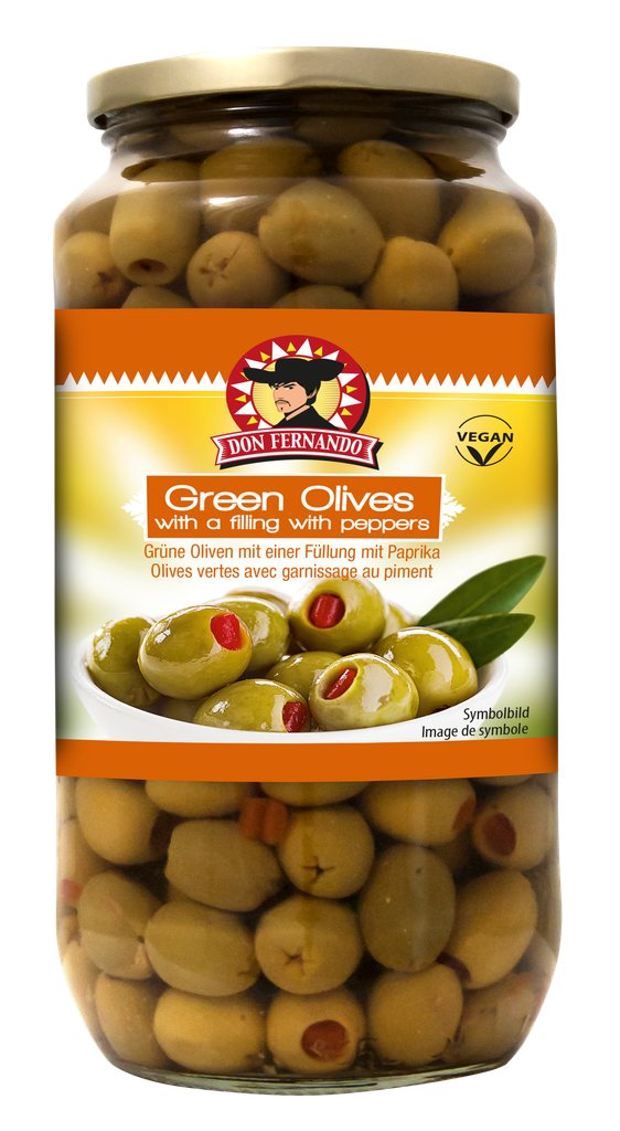 Green olives stuffed with paprika paste 6x920g