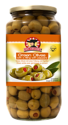 [85667] Green olives stuffed with paprika paste 6x920g