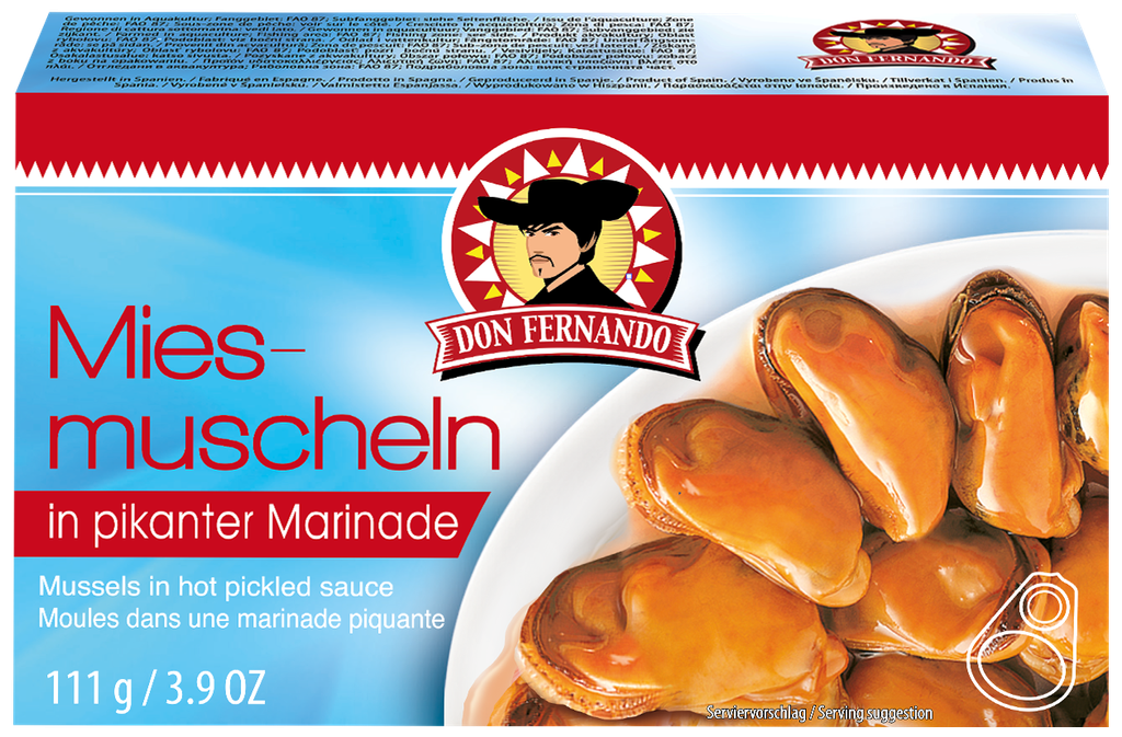 Mussels in spicy marinade 25x111g