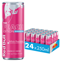 [2643-249241] RED BULL WHITE PEACH Sugar Free 24x250Ml