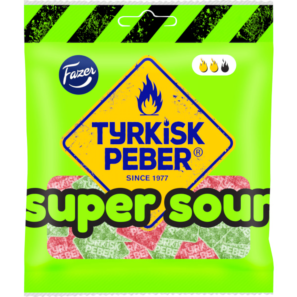 Fazer Tyrkisk Peber Super Sour 24x80g