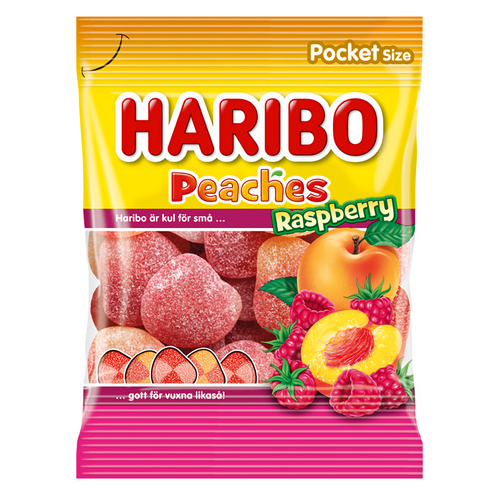 Haribo Peaches Raspberry 24x80g