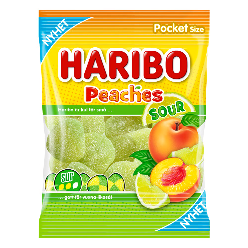 Haribo Peaches Sour 24x70g