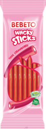 BEBETO WACKY STICKS FIZZY STRAWBERRY 12X180G