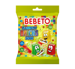 [35-160120] Bebeto Rainbow Sour Brick 80gx12-pack