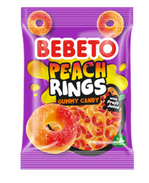 BEBETO PEACH RINGS 12X80G