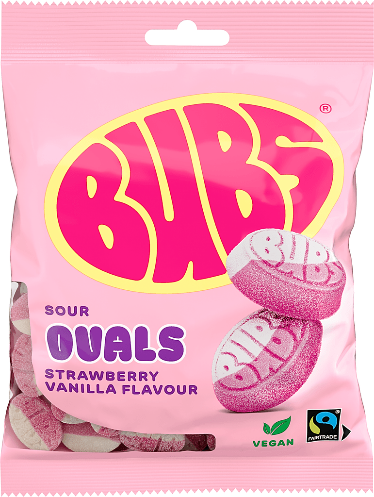 BUBS STRAWBERRY VANILLA OVALS 12X90G