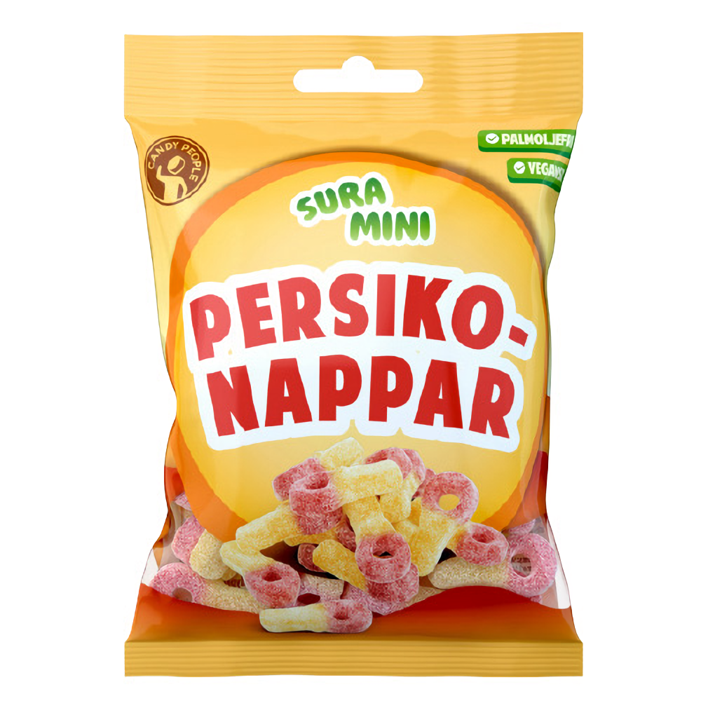 Persikonappar Mini Sura 18x70g