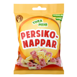 [74-50571] Persikonappar Mini Sura 18x70g
