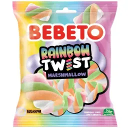 Bebeto Rainbow Twist Marshmallow 60g x12