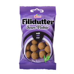 [KON229954] FILIDUTTER SVART VINBÄR PÅSE 20x65G